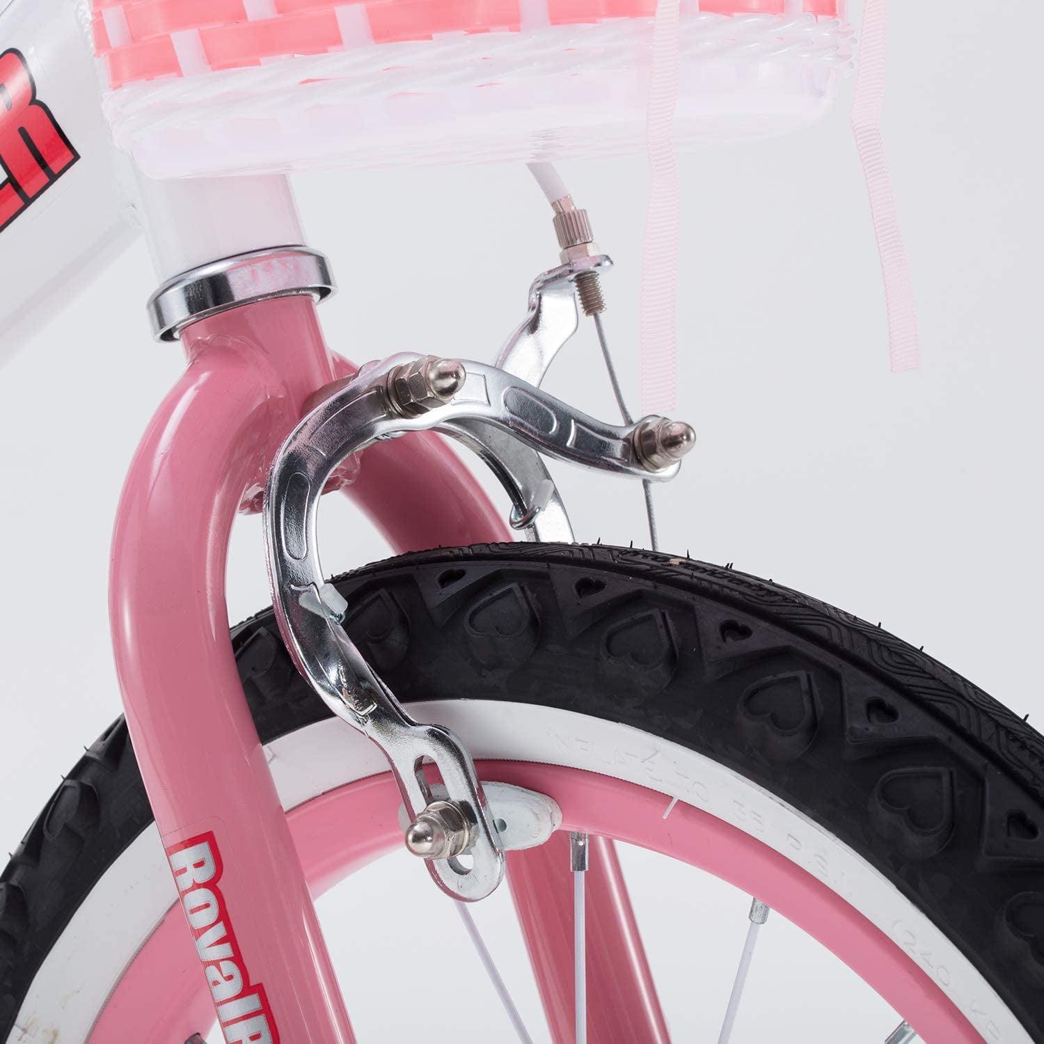 RoyalBaby Jenny Princess 18 inch Girl's Bicycle, White & Pink - Image 9