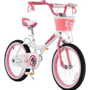 RoyalBaby Jenny Princess 18 inch Girl's Bicycle, White & Pink