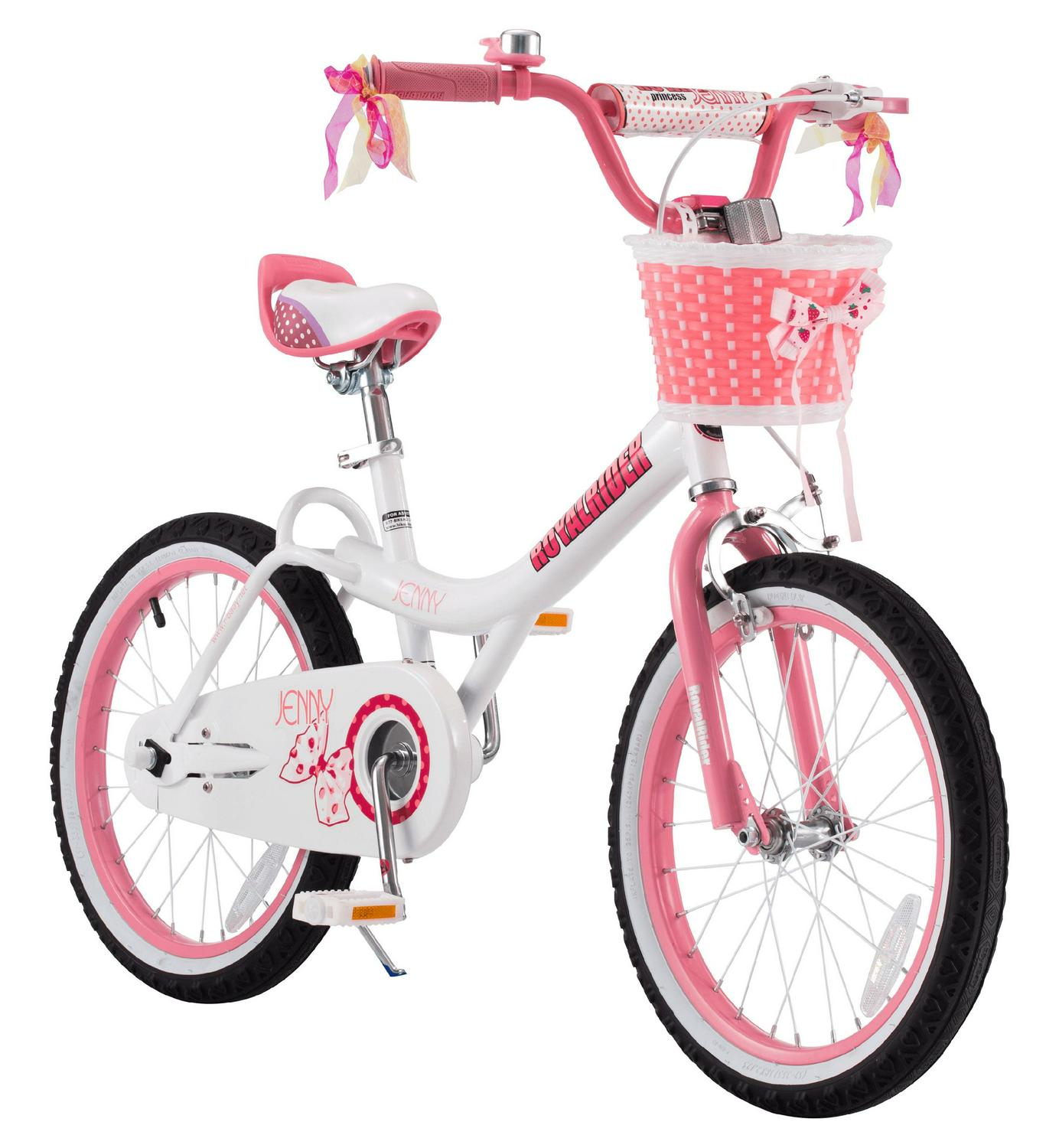 RoyalBaby Jenny Princess 18 inch Girl's Bicycle, White & Pink
