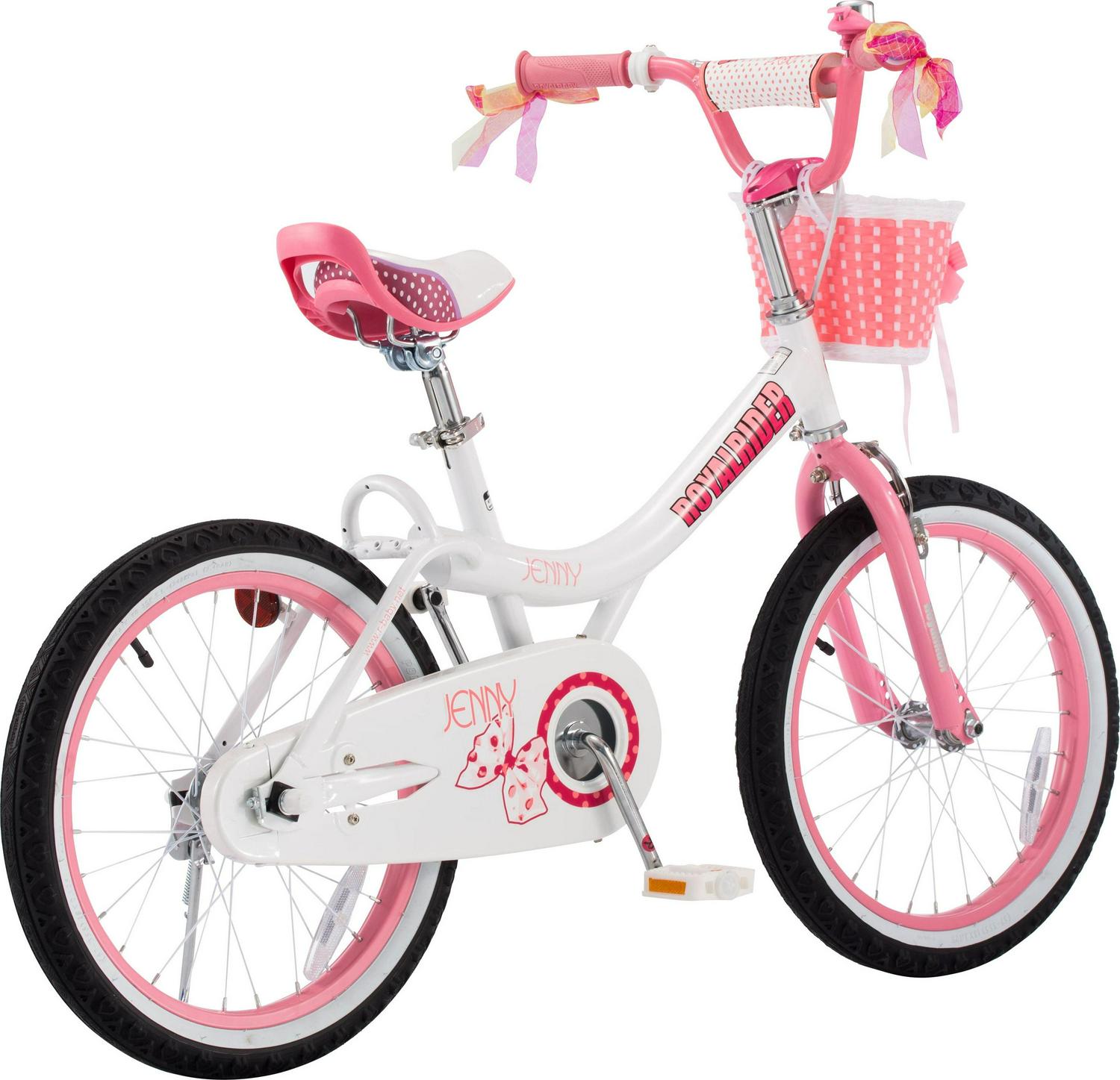 RoyalBaby Jenny Princess 18 inch Girl's Bicycle, White & Pink - Image 2