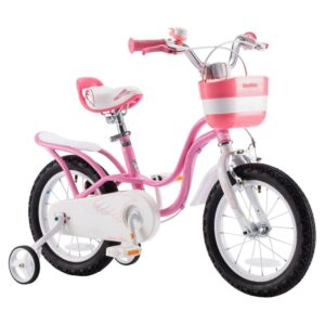 RoyalBaby Little Swan 14" Carbon Steel Kids Bike w/Dual Hand Brakes, Pink