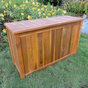 International Caravan Royal Fiji Outdoor Weather-Resistant Wooden Deck Box, Multi-Color