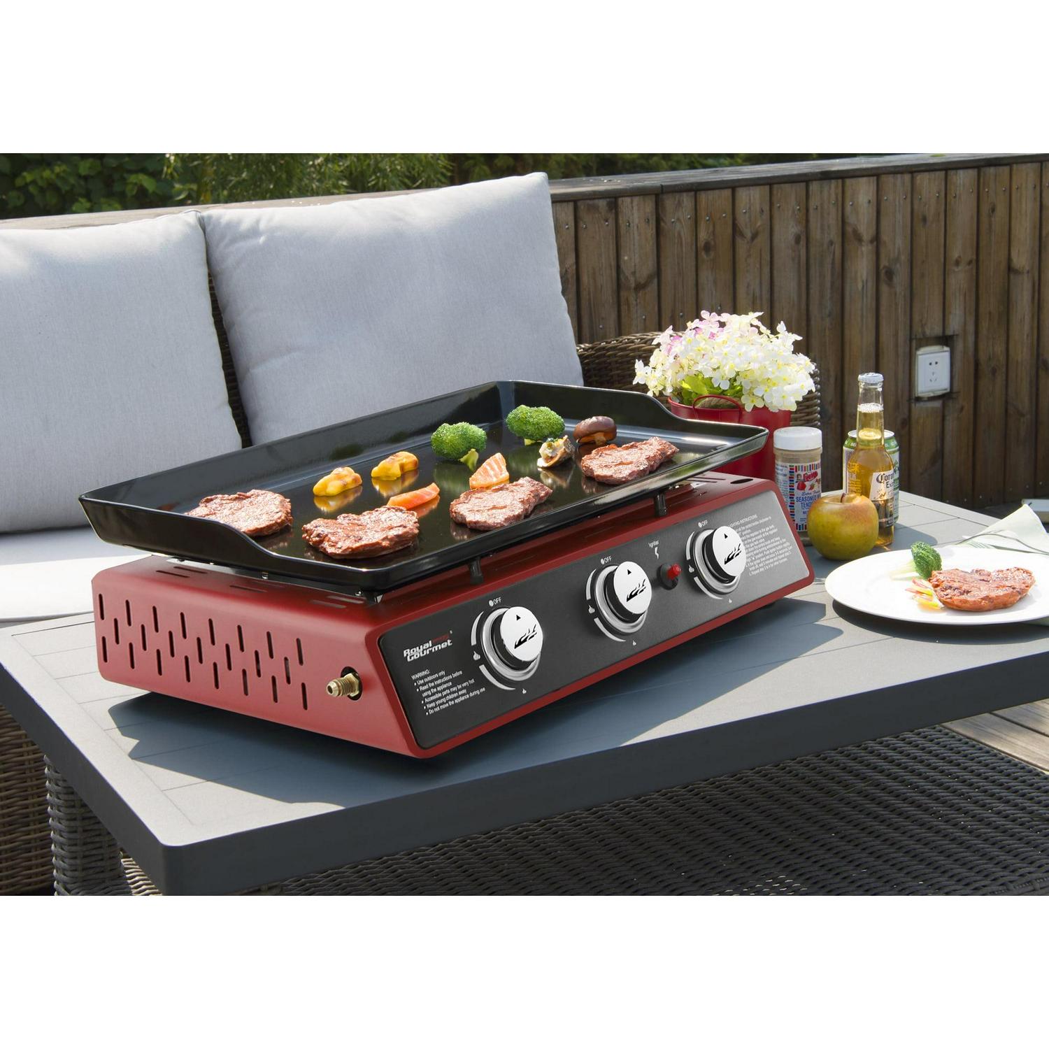 Royal Gourmet 3 Burner PD1301R Portable Tabletop 24" Gas Grill - Image 4