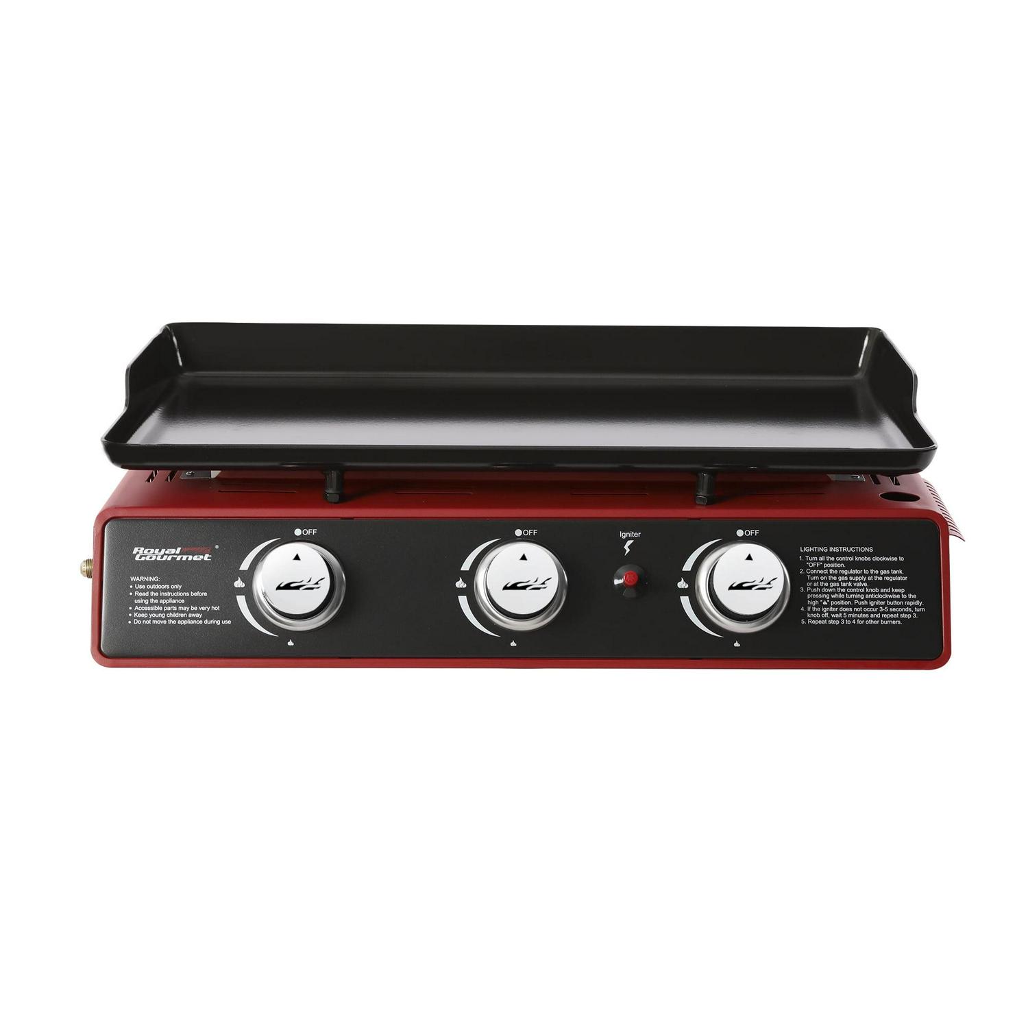 Royal Gourmet 3 Burner PD1301R Portable Tabletop 24" Gas Grill