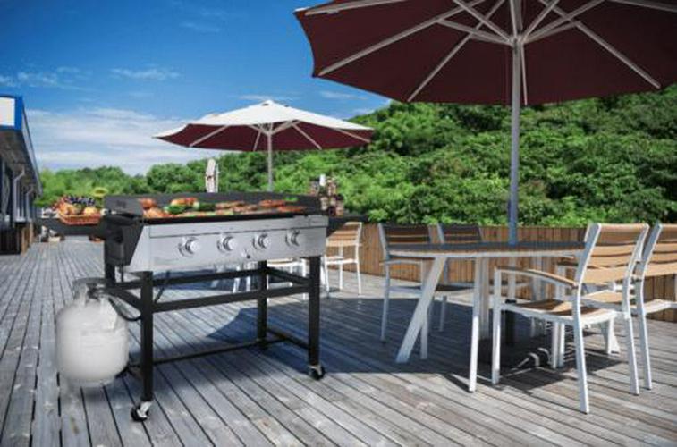 Royal Gourmet GB4001 4 Burner Flat Top Gas Griddle, 52,000 BTU for Outdoor Cooking - Image 6