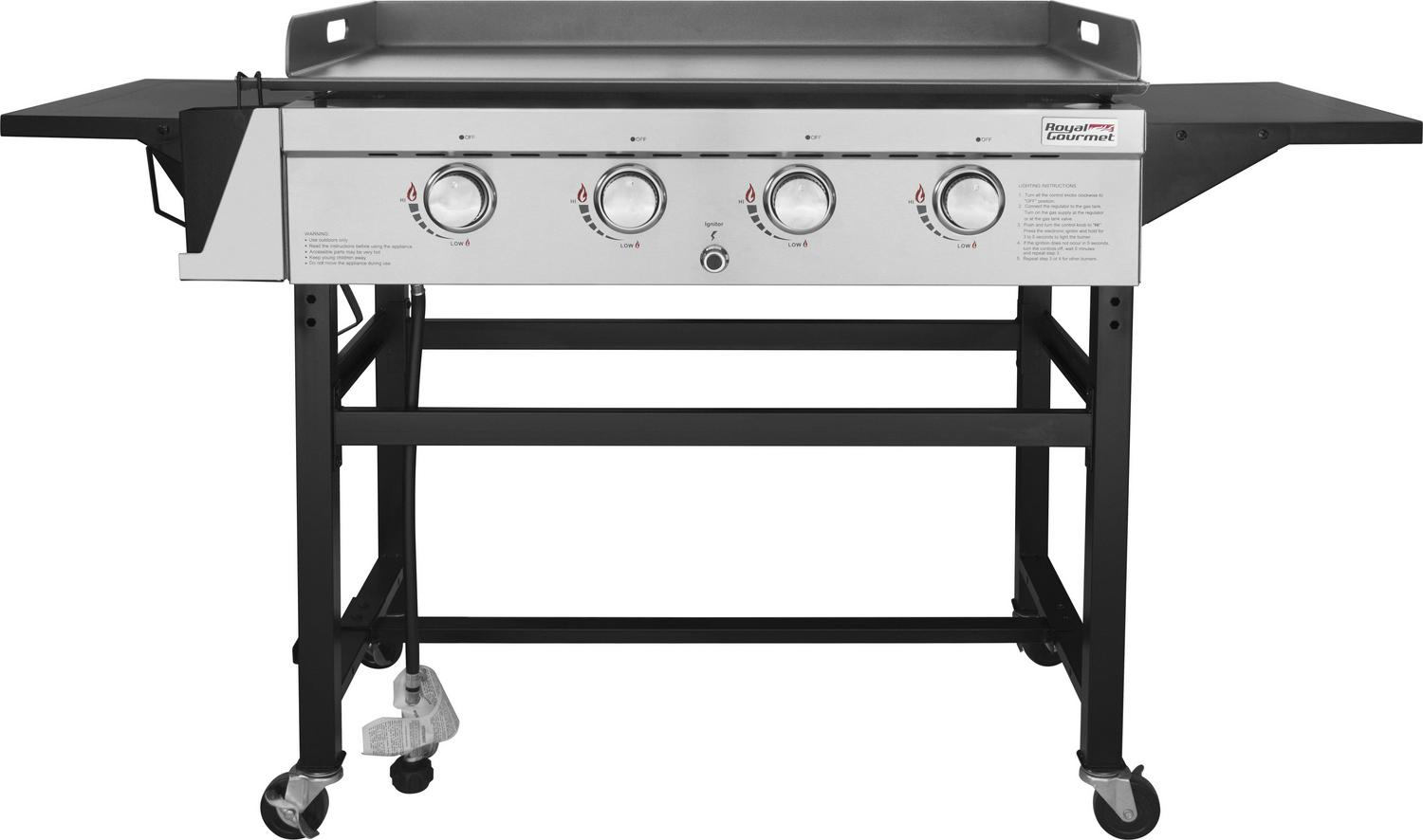 Royal Gourmet GB4001C 4-Burner 52000-BTU Propane Gas Grill Griddle, 36"L, With Cover - Image 2