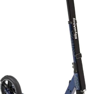 Royalbaby Dawn Lightweight Foldable Commute Kick Scooter for Teens Adults and Kids 6 Years and Up, Large 8 In. Wheels, Adjustable Handle Height, Rear Fender Brake, Blue