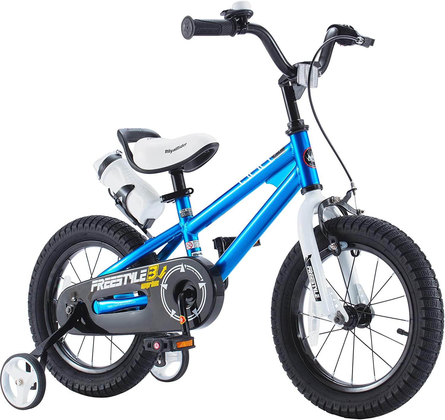 Royalbaby Freestyle 12" Kids Bicycle for Boys Girls, Ages 3-4 Years, Blue