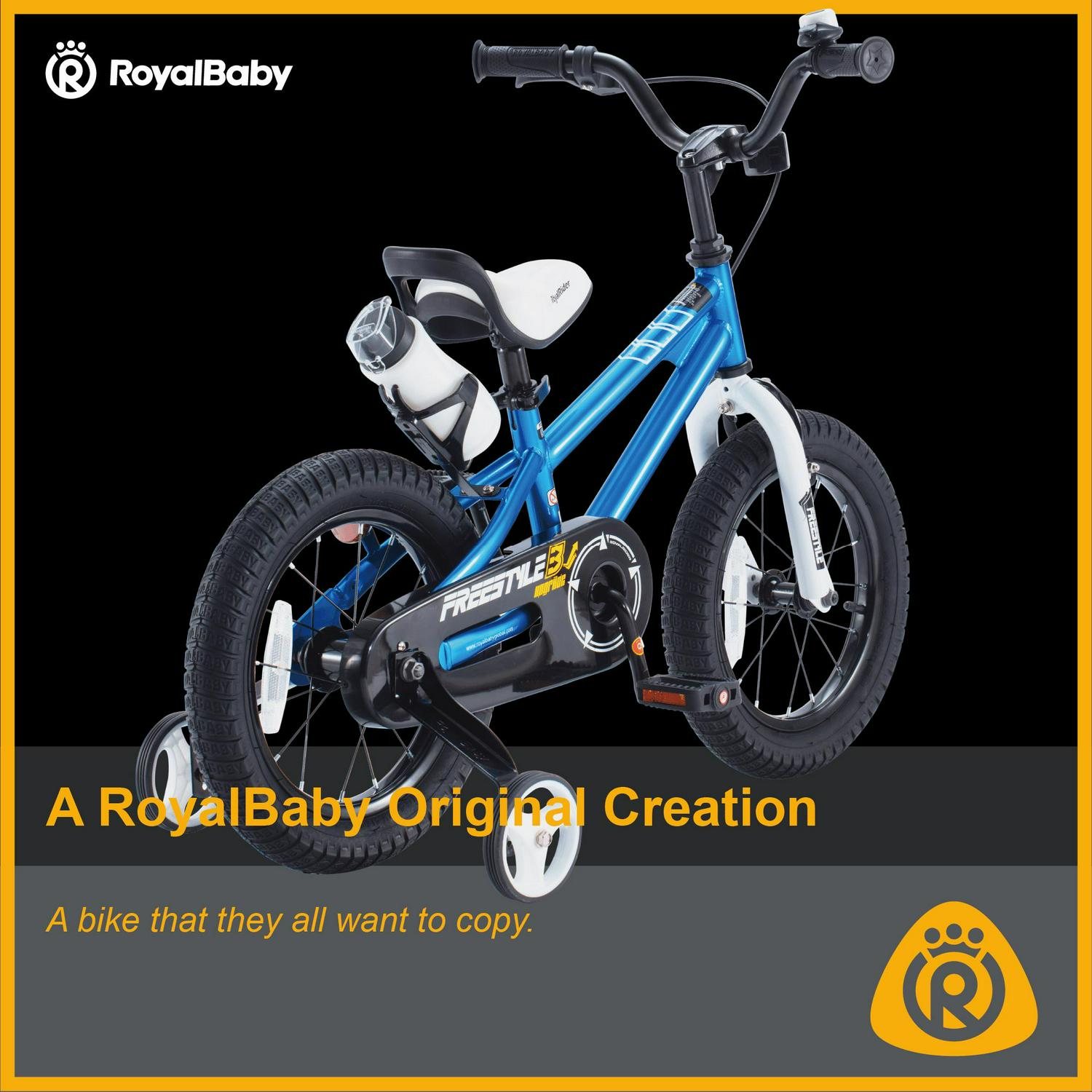Royalbaby Freestyle 12" Kids Bicycle for Boys Girls, Ages 3-4 Years, Blue - Image 7