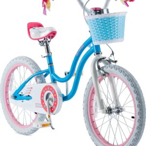 Royalbaby Girls Kids Bike Stargirl 18 In. Bicycle Basket Kickstand Blue Child's Cycle