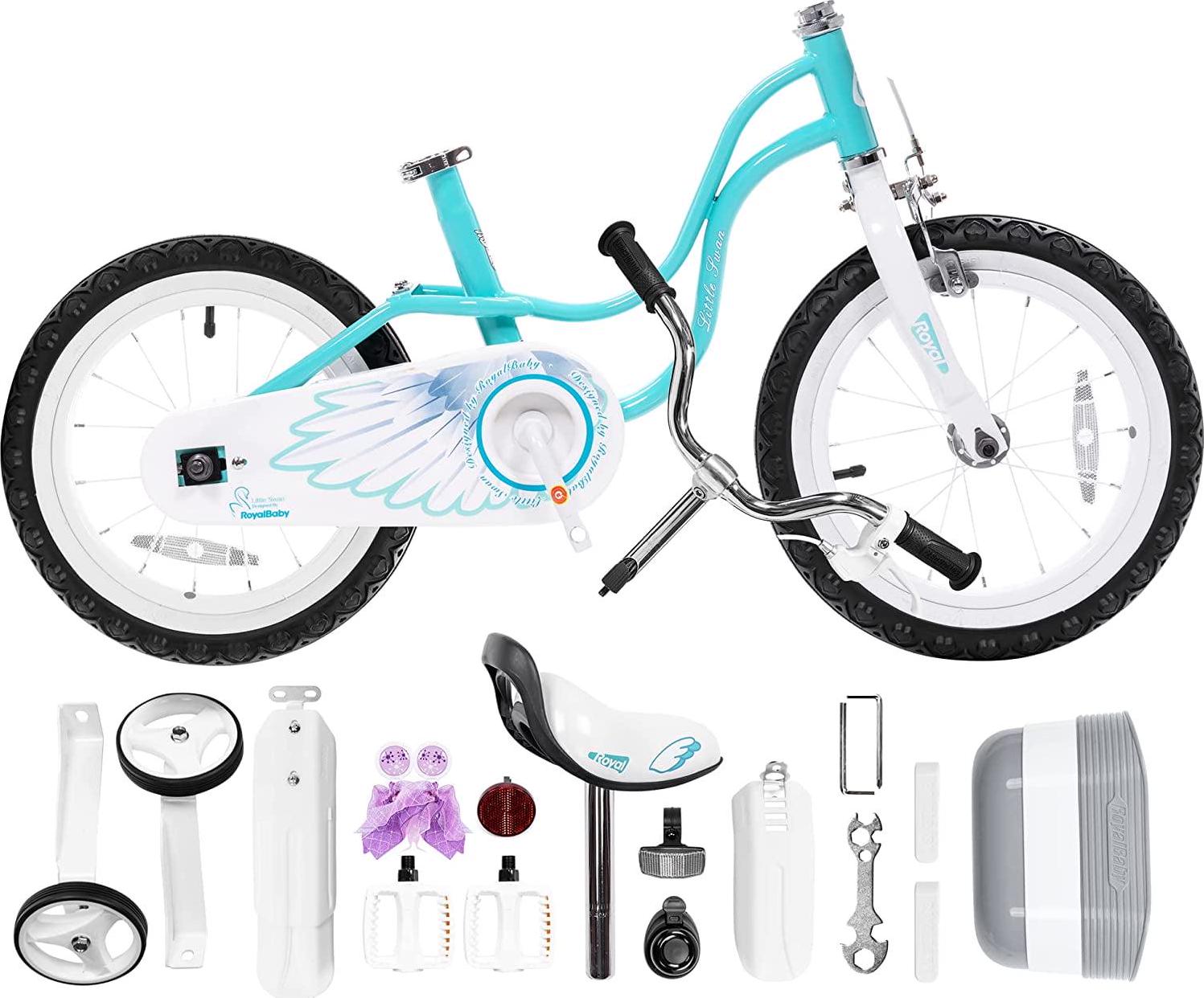 Royalbaby Little Swan Girls' 14" Training Wheel Bicycle - Image 6