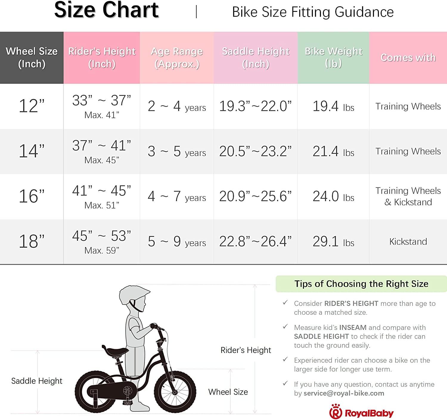 Royalbaby Little Swan Girls' 14" Training Wheel Bicycle - Image 4