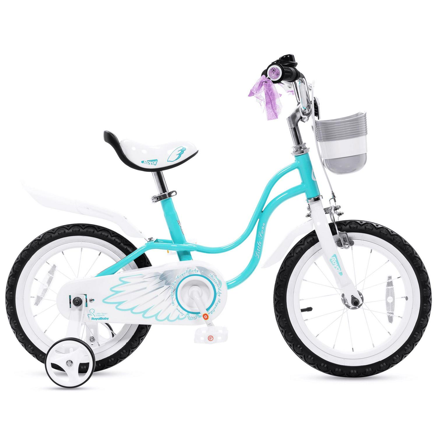 Royalbaby Little Swan Girls' 14" Training Wheel Bicycle - Image 2