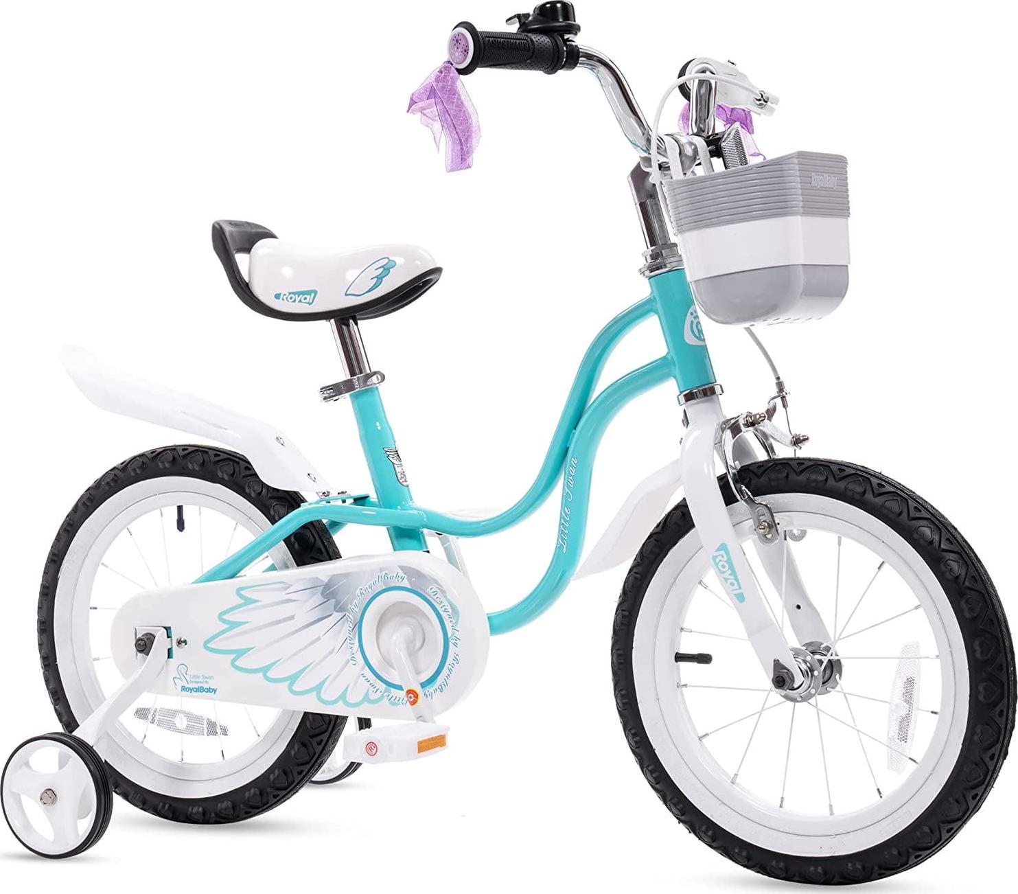 Royalbaby Little Swan Girls' 14" Training Wheel Bicycle