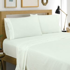 Royale Linens White 400 Thread Count Performance Twin Sheet Set
