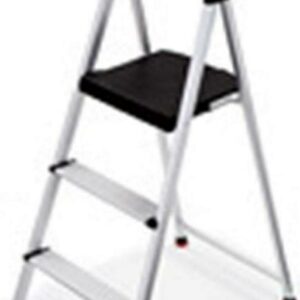 Rubbermaid 3-step Lightweight Aluminum Step Stool With Project Top, Model #rma-3