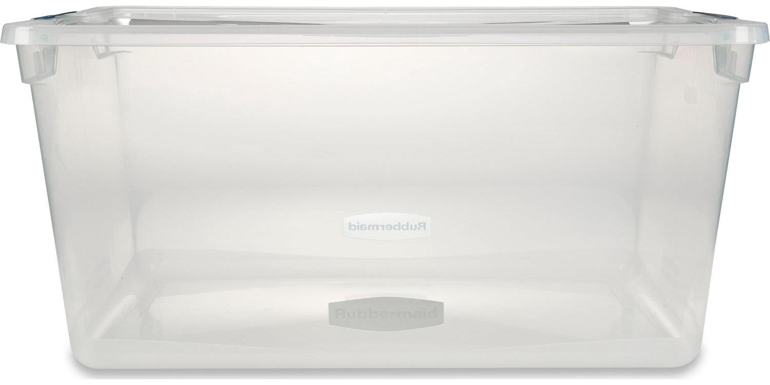 Rubbermaid Clever Store Clears Standard Latch Storage Container, 95 qt, Clear - Image 2
