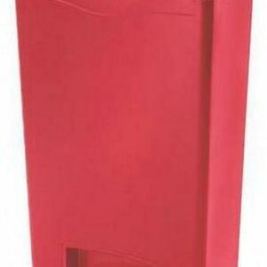 Rubbermaid Commercial Slim Jim Resin Step-On Container Front Step Style 13 gal Red RCP1883566