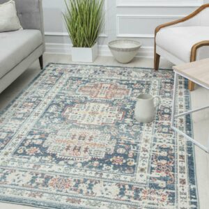 Rugs America Gallagher GL55C Prussian Sundara Vintage Transitional Area Rug, 8'x10'