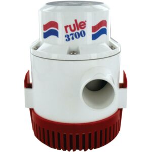 Rule 14A-6UL 3,700 GPH 12V 15.5 Amp High Capacity Manual Bilge Pump with 6' Leads