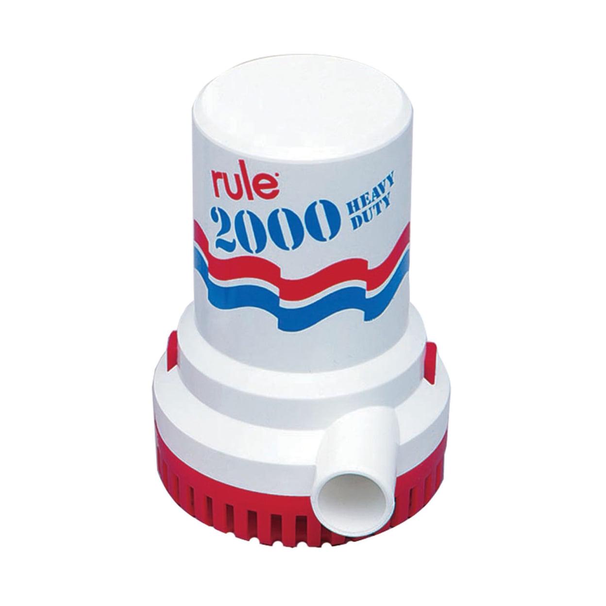 Rule 10 Higher Capacity Bilge Pump - 2000 GPH, 7570 LPH, 12V
