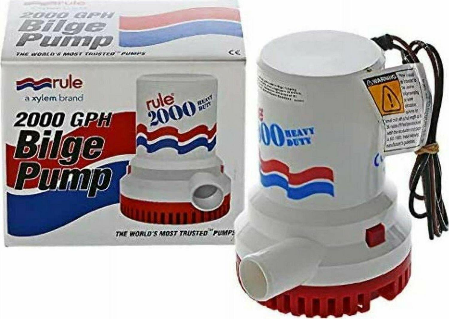 Rule 10 Higher Capacity Bilge Pump - 2000 GPH, 7570 LPH, 12V - Image 2