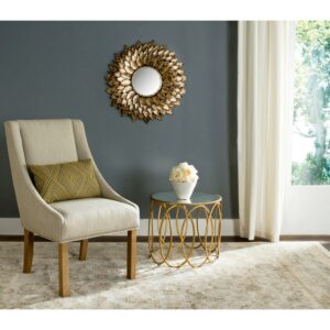 SAFAVIEH 9.4" Round Provence Sunburst Mirror, Gold