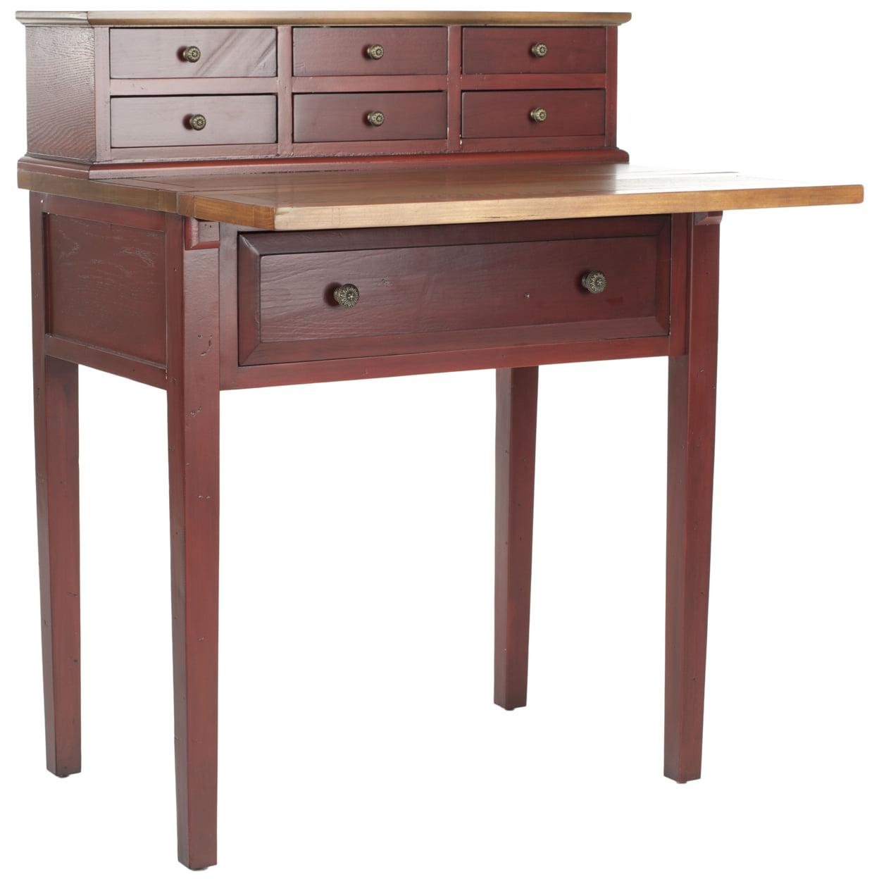 SAFAVIEH Abigail Fold Down Desk Cherry / Oak - Image 3