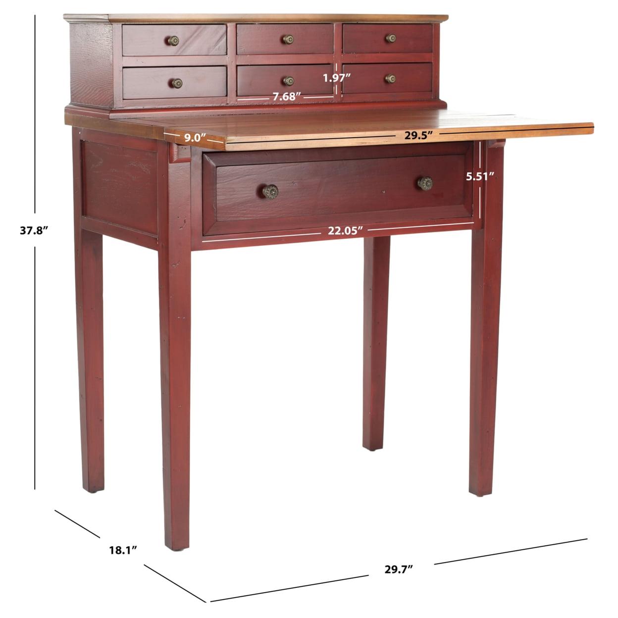 SAFAVIEH Abigail Fold Down Desk Cherry / Oak - Image 4