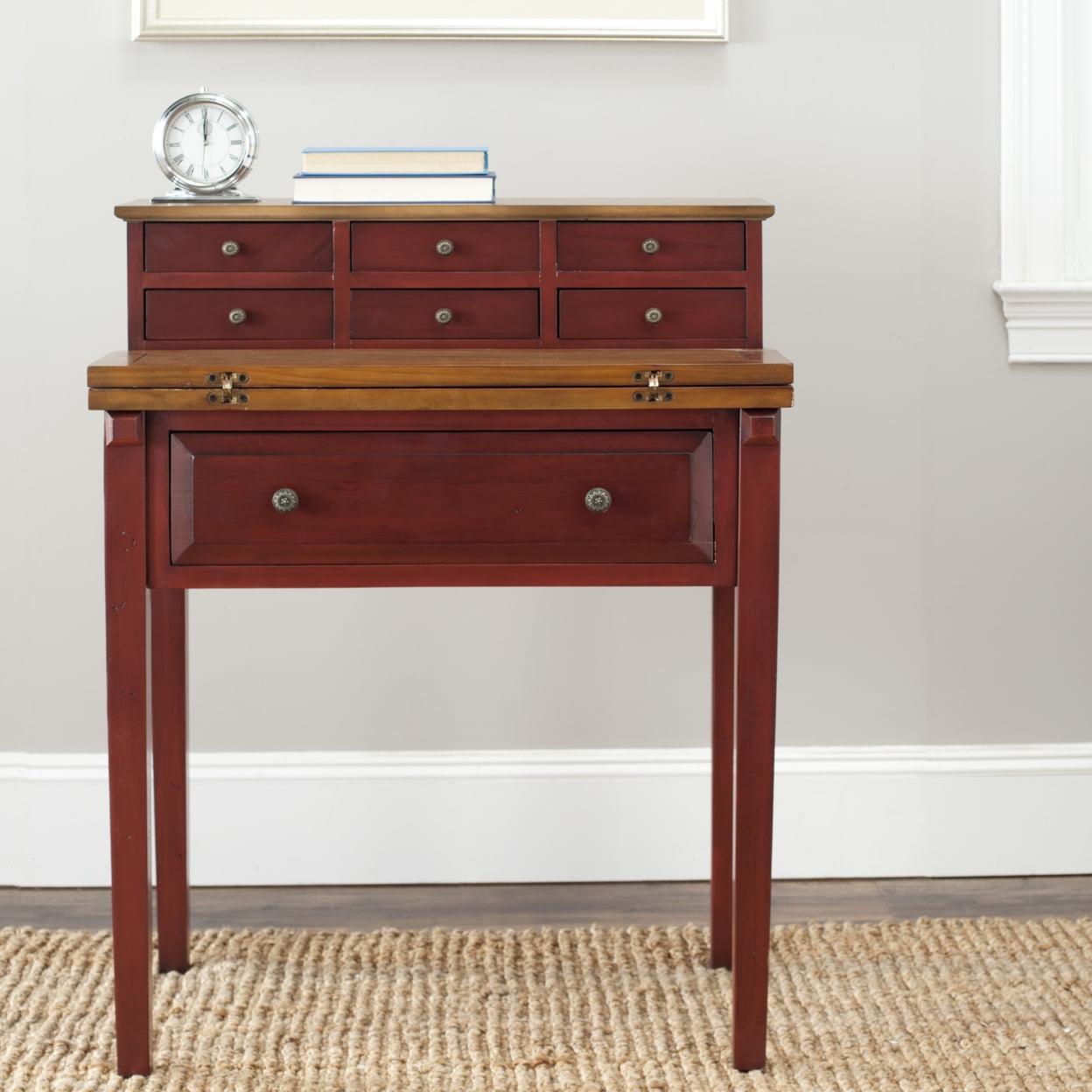 SAFAVIEH Abigail Fold Down Desk Cherry / Oak