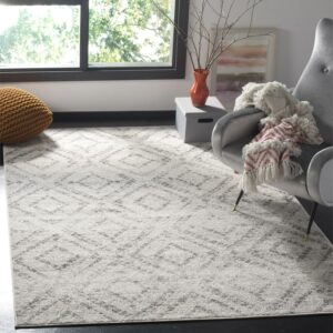 SAFAVIEH Adirondack Lecia Geometric Area Rug, Light Grey/Grey, 8' x 10'