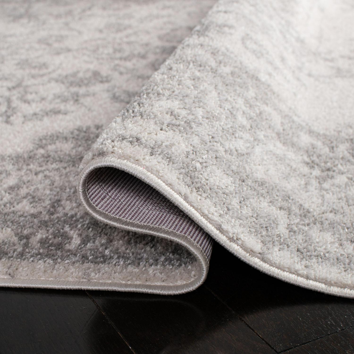 SAFAVIEH Adirondack Zoey Distressed Area Rug, Ivory/Silver, 9' x 12' - Image 6