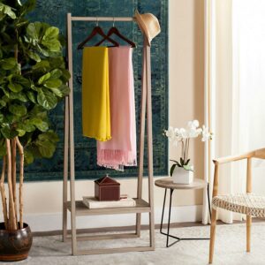 SAFAVIEH Afia 67'' Retro Mid Century Coat Rack, Light Oak