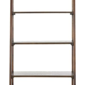 SAFAVIEH Albert Rustic Glam Solid 5 Tier Etagere Bookcase, Dark Teak