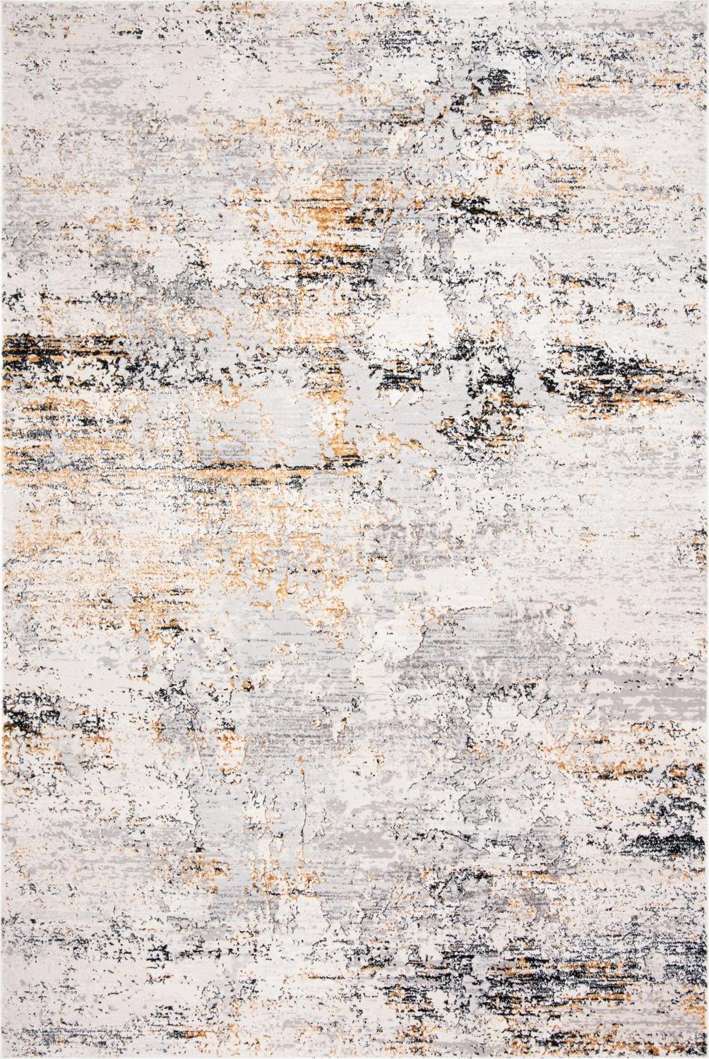 SAFAVIEH Amalfi Cian Distressed Area Rug, Creme/Gold, 5'3" x 7'6" - Image 2