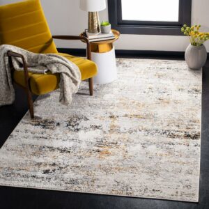 SAFAVIEH Amalfi Cian Distressed Area Rug, Creme/Gold, 5'3" x 7'6"