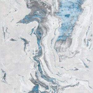 SAFAVIEH Amelia Morven Abstract Area Rug, Gray/Blue, 5'5" x 7'7"
