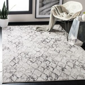 SAFAVIEH Amelia Roslyn Abstract Area Rug, Gray/Light Gray, 5'3" x 7'6"