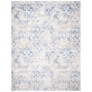 SAFAVIEH Amelia Roslyn Abstract Area Rug, Light Gray/Blue, 12' x 18'