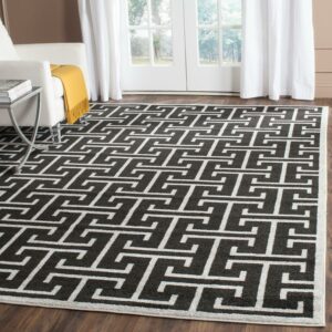 SAFAVIEH Amherst Denton Geometric Area Rug, Anthracite/Light Grey, 4' x 6'