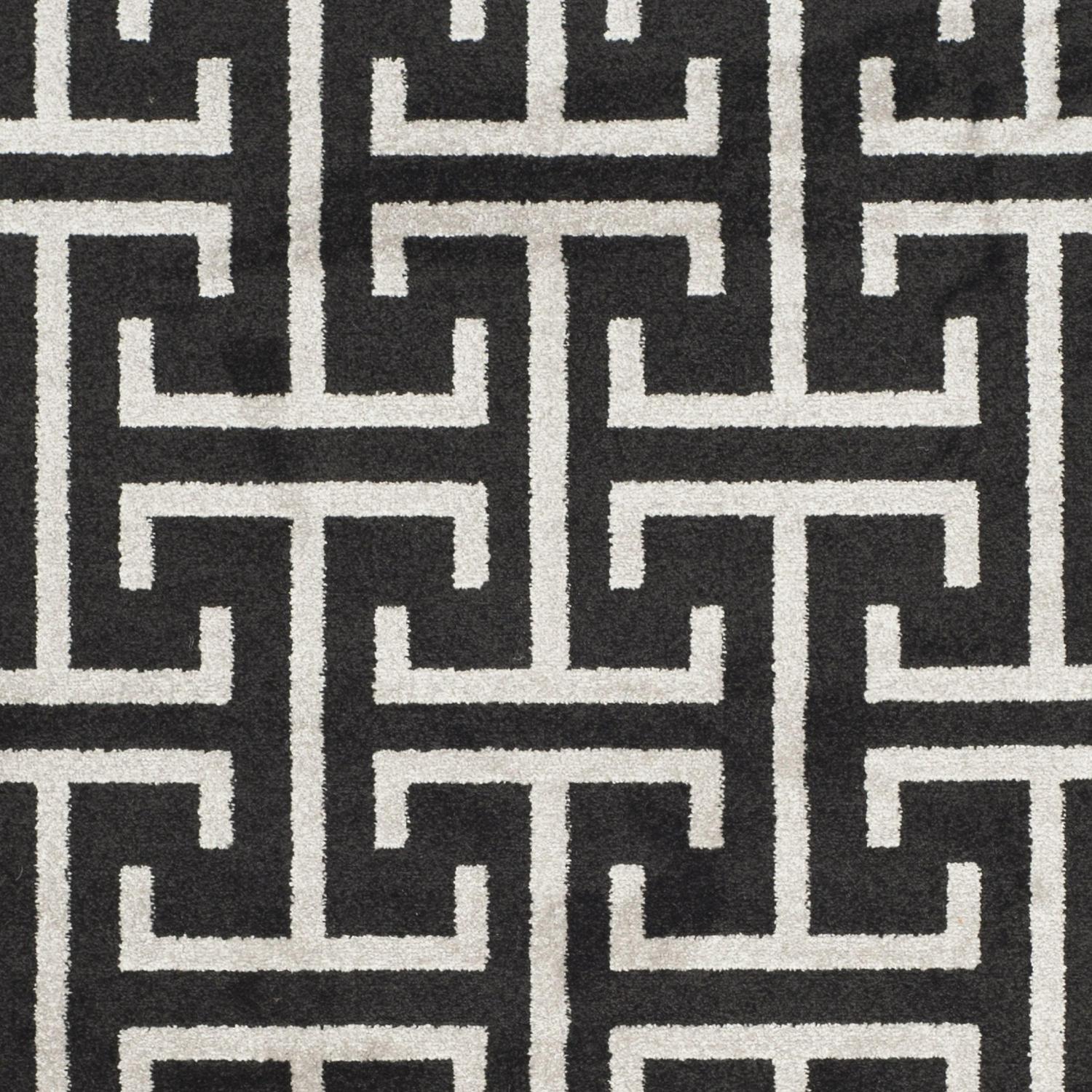 SAFAVIEH Amherst Denton Geometric Area Rug, Anthracite/Light Grey, 4' x 6' - Image 5