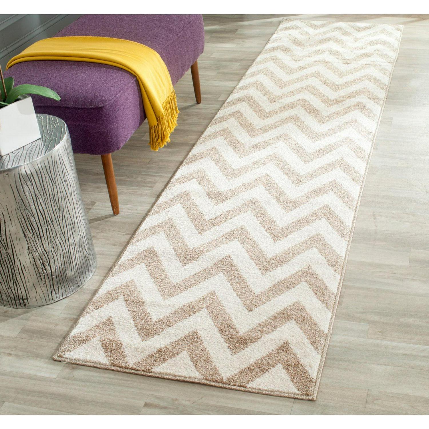 SAFAVIEH Amherst Peronal Geometric Area Rug, Light Grey/Beige, 10' x 14' - Image 3