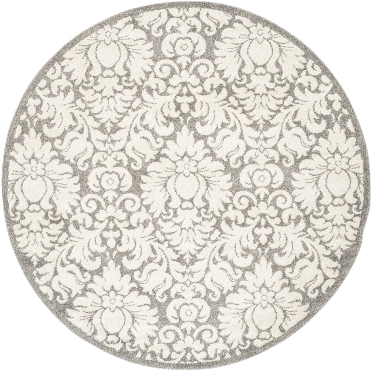 SAFAVIEH Amherst Rosabel Geometric Area Rug, Dark Grey/Beige, 6' x 9' - Image 4