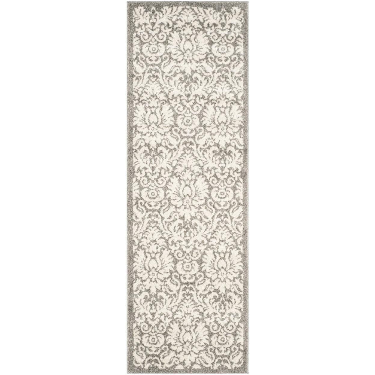 SAFAVIEH Amherst Rosabel Geometric Area Rug, Dark Grey/Beige, 6' x 9' - Image 5