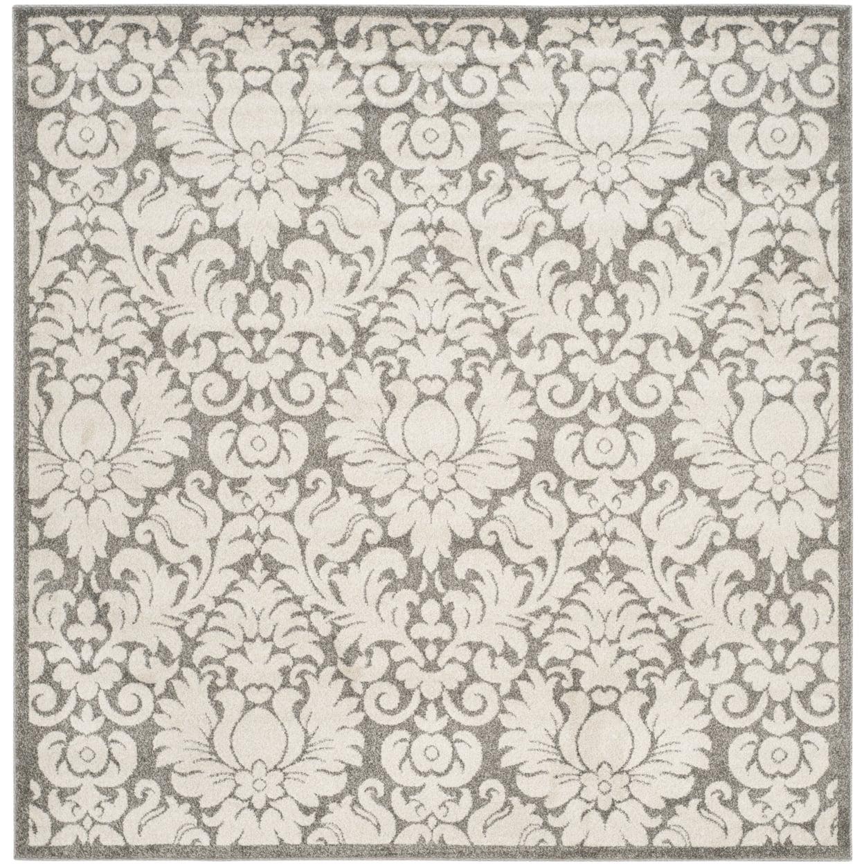 SAFAVIEH Amherst Rosabel Geometric Area Rug, Dark Grey/Beige, 6' x 9' - Image 6