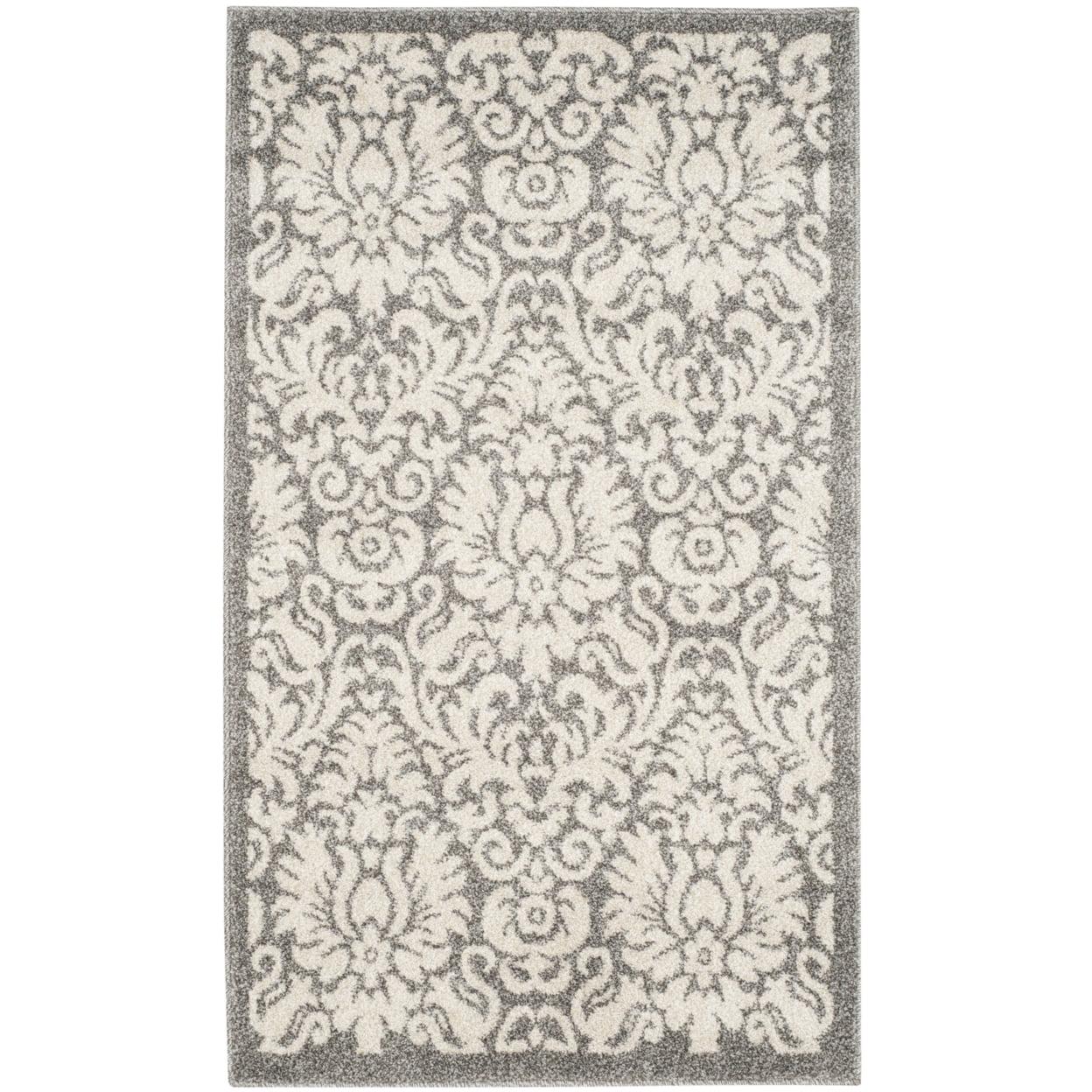 SAFAVIEH Amherst Rosabel Geometric Area Rug, Dark Grey/Beige, 6' x 9' - Image 8