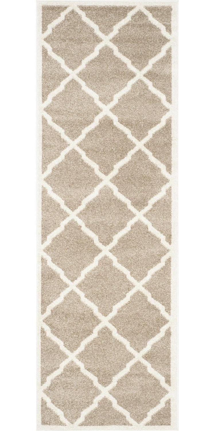 SAFAVIEH Amherst Sharalyn Geometric Runner Rug, Wheat/Beige, 2'3" x 13' - Image 3