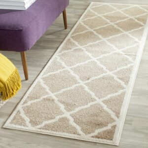 SAFAVIEH Amherst Sharalyn Geometric Runner Rug, Wheat/Beige, 2'3" x 13'