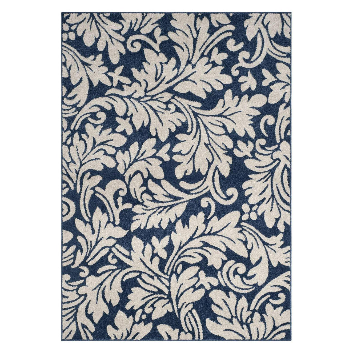 SAFAVIEH Amherst Thorburn Floral Area Rug, Navy/Ivory, 8' x 10'