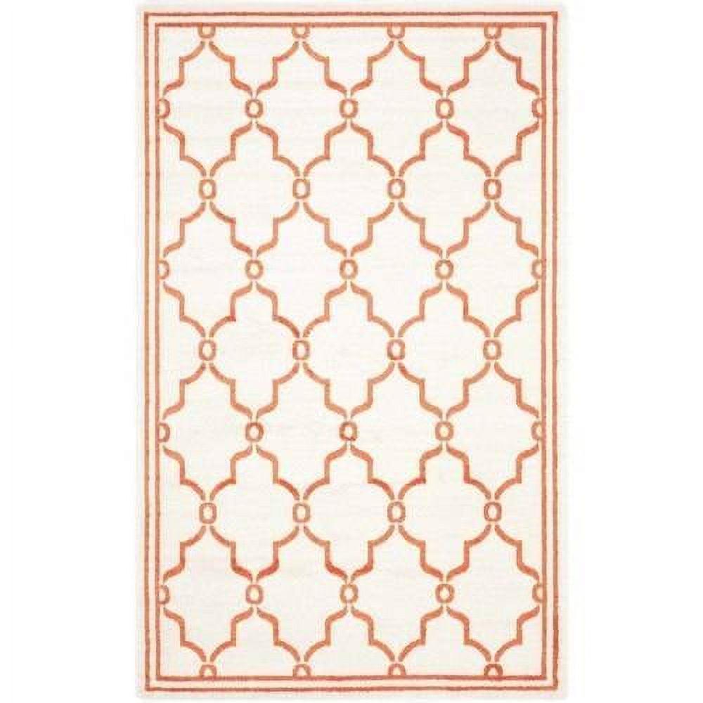 SAFAVIEH Amherst Wesley Geometric Area Rug, Beige/Orange, 6' x 9' - Image 2